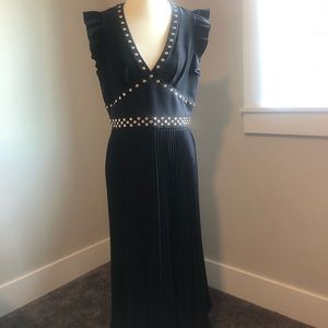 Kate Spade NWT black stud crepe dress 12
